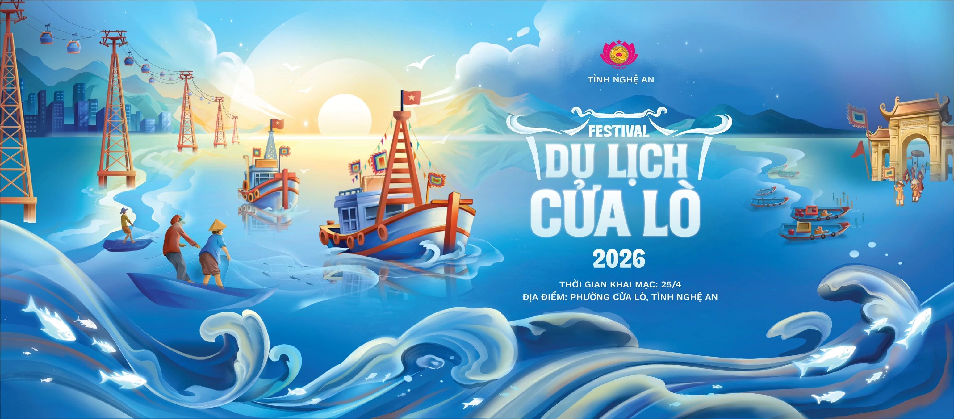 FESTIVAL DU LỊCH CỬA LÒ 2026: BỐN MÙA BIỂN GỌI